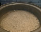 A picture of step 5 of Rice with Aged duck legs and Chinese sausages.