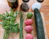 A picture of step 1 of Cucumber and Radish Salad.