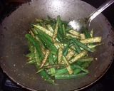A picture of step 2 of Kurkuri bhindi.