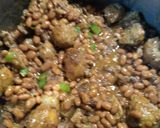 A picture of step 2 of Beans with Meatballs.