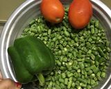 A picture of step 1 of French beans sabzi.