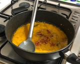 A picture of step 3 of Mix veg with mango purée and coconut milk.