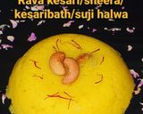 A picture of step 6 of Rava kesari /sheera/suji halwa/kesaribath.