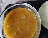 A picture of step 3 of Idli sambhar with chutney.