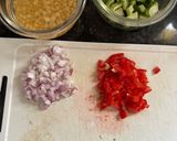 A picture of step 2 of Karela-Chana dal.