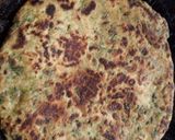 A picture of step 7 of Methi,mooli,aloo, matar ke parathe.