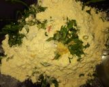 A picture of step 2 of Palak kofta kadhi.