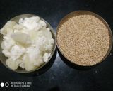A picture of step 3 of Ground Til Coconut Mix Chikki.