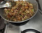 A picture of step 9 of Manchurian rice.