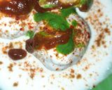 A picture of step 10 of Dahi Bhalla.