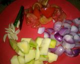 A picture of step 2 of Instant raw mango chutney with leftover rice nuggets.