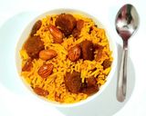A picture of step 15 of Rajasthani Shahi Gatta Pulao.