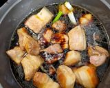 A picture of step 3 of Braised Pork Belly with Bamboo Shoots.