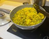 A picture of step 5 of Tahiri U.P Stlye of making pulao).
