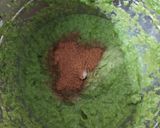 A picture of step 3 of Panipuri chutney raw mango and mint chutney.