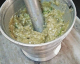 A picture of step 4 of Baingan cha thecha.