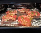 A picture of step 2 of Grilled pork loin served with rice & fried egg.