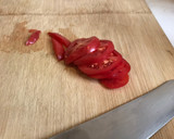 A picture of step 2 of Bu’s basic but different BLT.