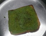 A picture of step 6 of Spinach Capsicum cheese Sandwich (brown bread) (jain/regular).
