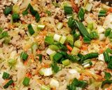 A picture of step 3 of Sausage egg roll bowl.