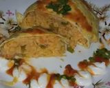 A picture of step 5 of Omurice.