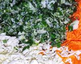 A picture of step 3 of Spring Roll Filling or Box Patties filling.