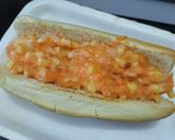 Foto del paso 5 de la receta: Perrito🌭caliente con jamón🥯y ensalada🥓🥯🧀🧅🍎🥕