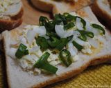 A picture of step 4 of Toasted bread with feta cheese and.......