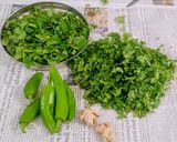 A picture of step 5 of Mint Pani Puri with Chana–Potato Stuffing.