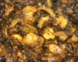 A picture of step 7 of Karela with Chicken 🐥.