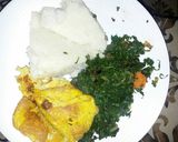 A picture of step 4 of Ugali and Eggs Veg.
