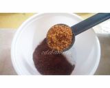 A picture of step 1 of Dalgona Coffee without refined sugar.