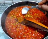 A picture of step 14 of Dhaba style matar masala.