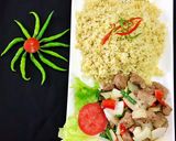 A picture of step 4 of Shaking Beef Fried Rice (Cơm Bò Lúc Lắc).