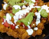 A picture of step 2 of Leftover Chana Masala Chaat.