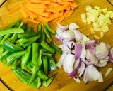 A picture of step 1 of Ching’s Hakka noodles.