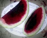 عکس مرحله 1 از دستور ژله داخل پوست هندوانه