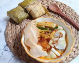 Foto langkah ke 7 dari resep Ketupat sayur labu siam santan.