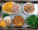 Hình bước làm 9 của món BÚN THANG (khá cầu kỳ, hoặc làm vào ngày nghỉ, các nguyên liệu mix tùy lần làm)