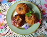 Foto del paso 4 de la receta: Manzanas horneadas con queso crema, pasas y praliné de nuez💕