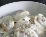 Foto del passaggio 4 della ricetta 373 Ravioli di grano saraceno con ripieno di fontina e speck su crema di ricotta e Valle Latteria