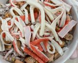 Foto langkah ke 4 dari resep Salmon Rice Spicy Mayo.
