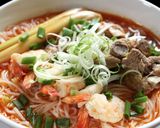 Hình bước làm 7 của món Bún sườn tôm chua cay