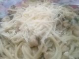 Fideos c/pollo al verdeo