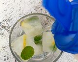 Foto langkah ke 3 dari resep Lemon Mint Iced Cubes Coffee.