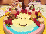 Torta fredda unicorno arcobaleno
