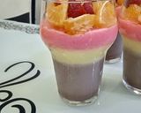Une image de l'étape 2 de Trio choco / banane / fraise aux oranges 🍊 et fraise 🍓.