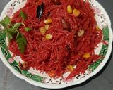A picture of step 6 of Beetroot Vermicelli.