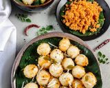 A picture of step 1 of Ammini kozhukattai, mini rice dumplings.