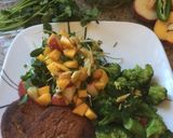 A picture of step 3 of Jalapeño, mango salad with tofu patties.